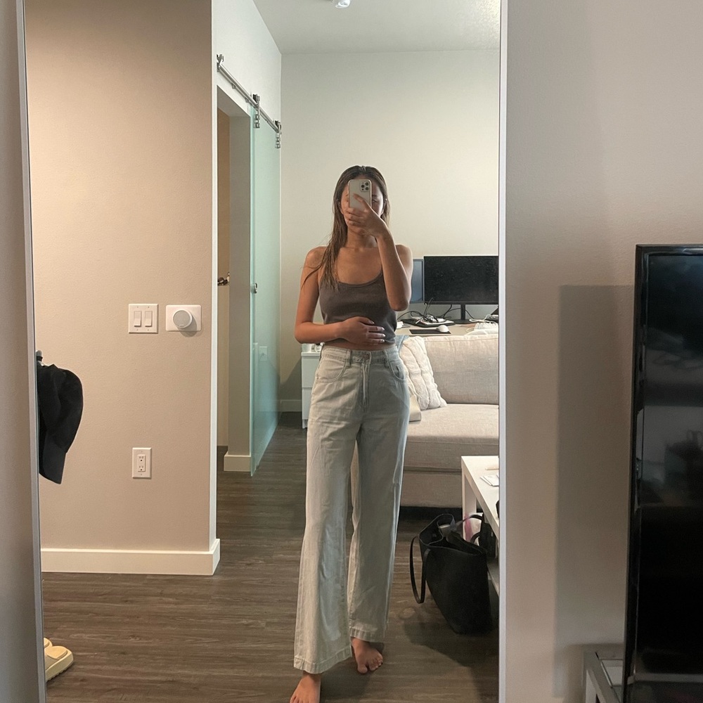 Korean Designer Wide Flare Jeans